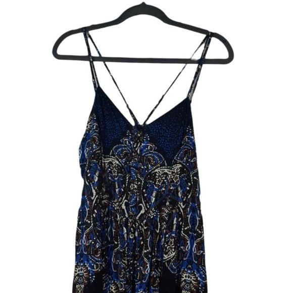 Free People Black and Blue Maxi Dress - Picture 6 of 10